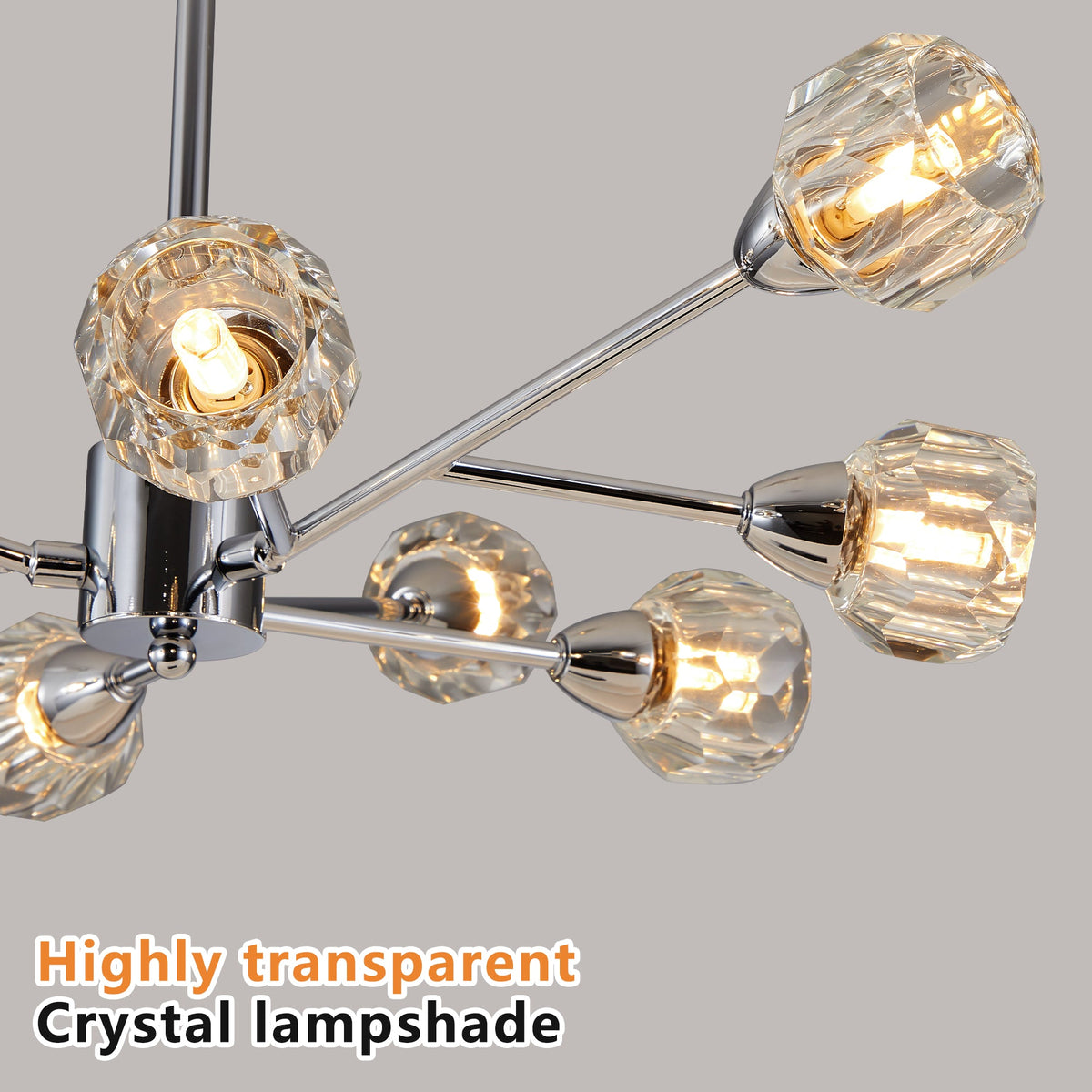 28" Modern Crystal Chandeliers with 9 Lights