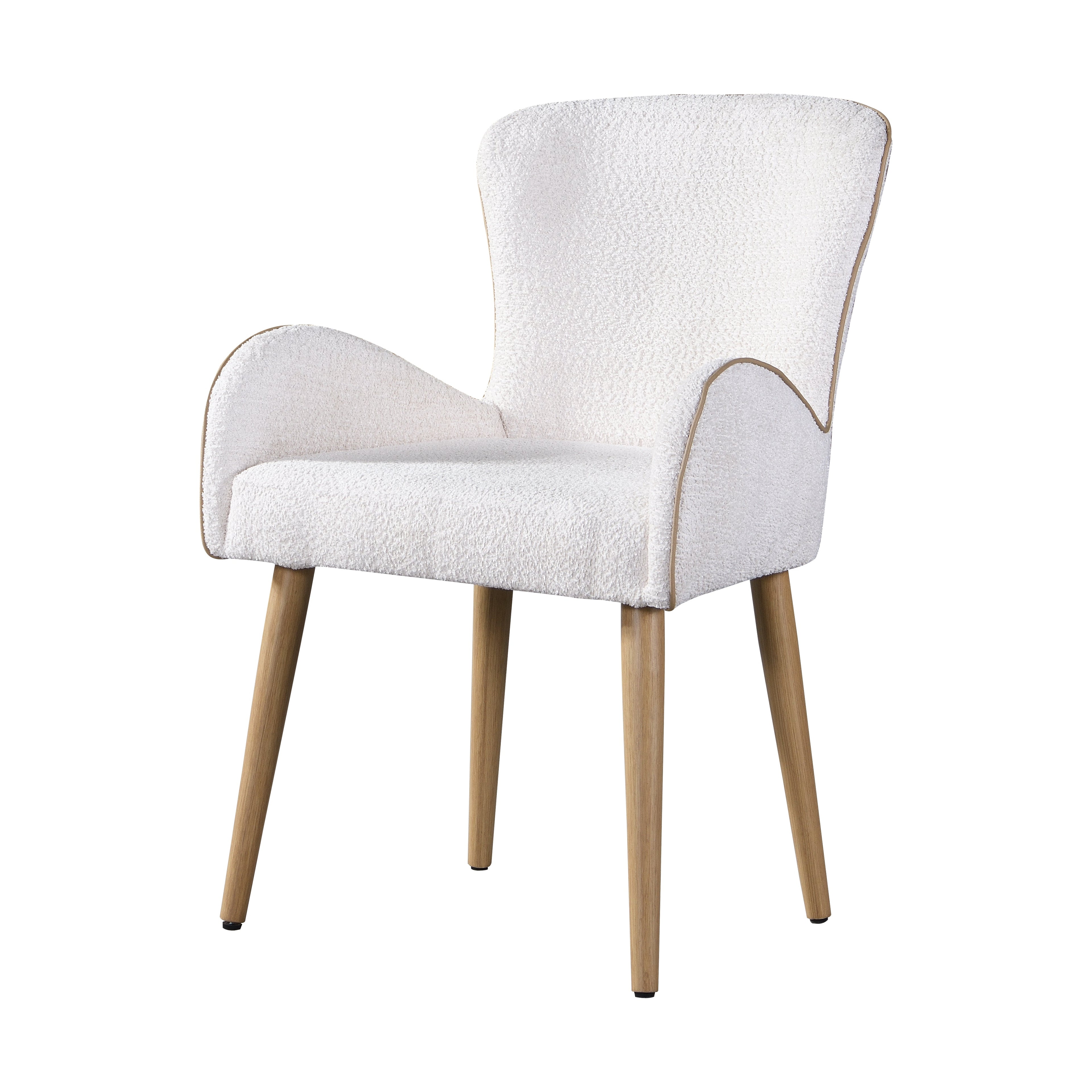 Qwin Beige Boucle Side Chair