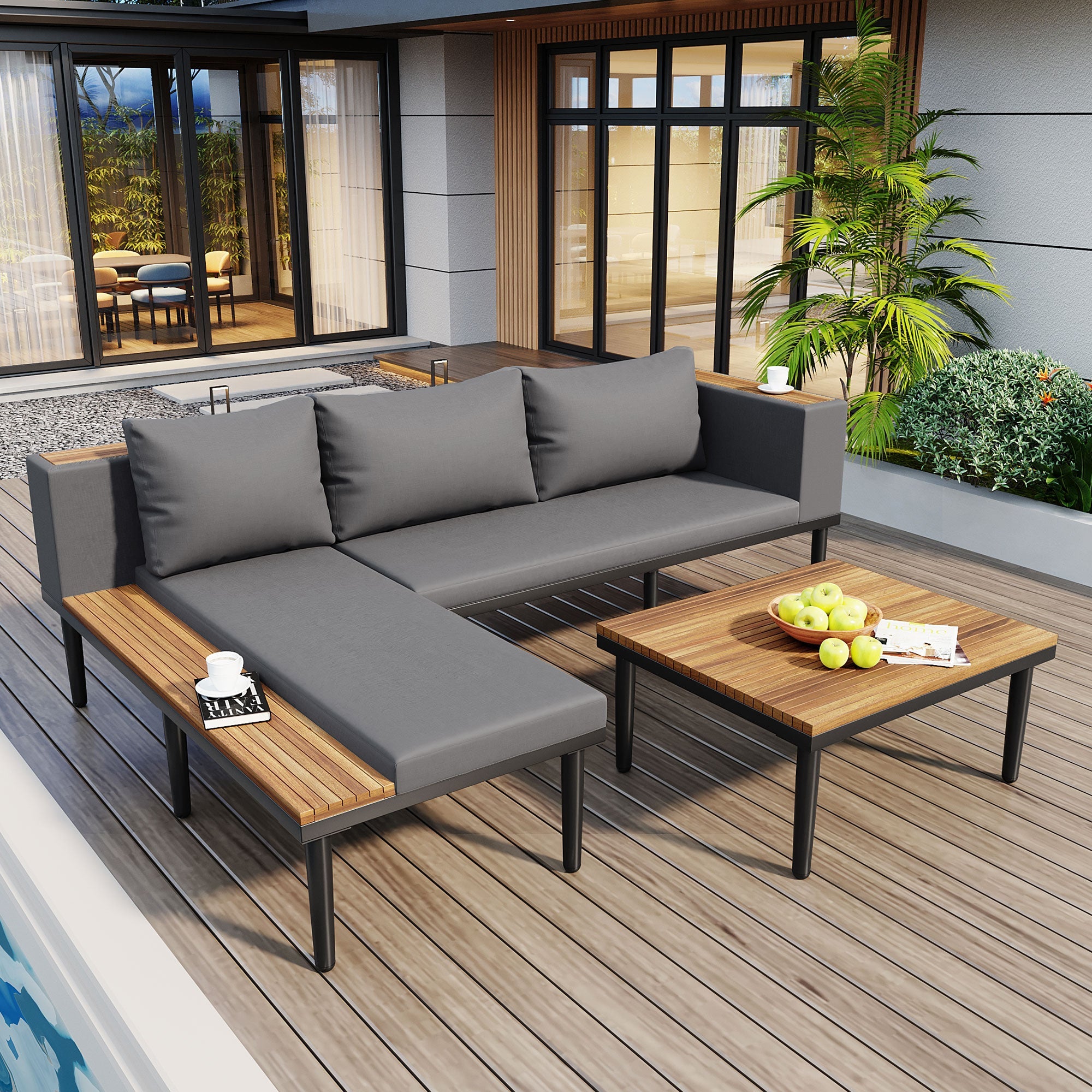 Luxury Patio Furniture Set with Removable Cushions