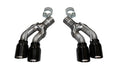 Corsa Performance 16-17 Cadillac CTS-V 2.75in Inlet / 4.0in Outlet Black PVD Tip