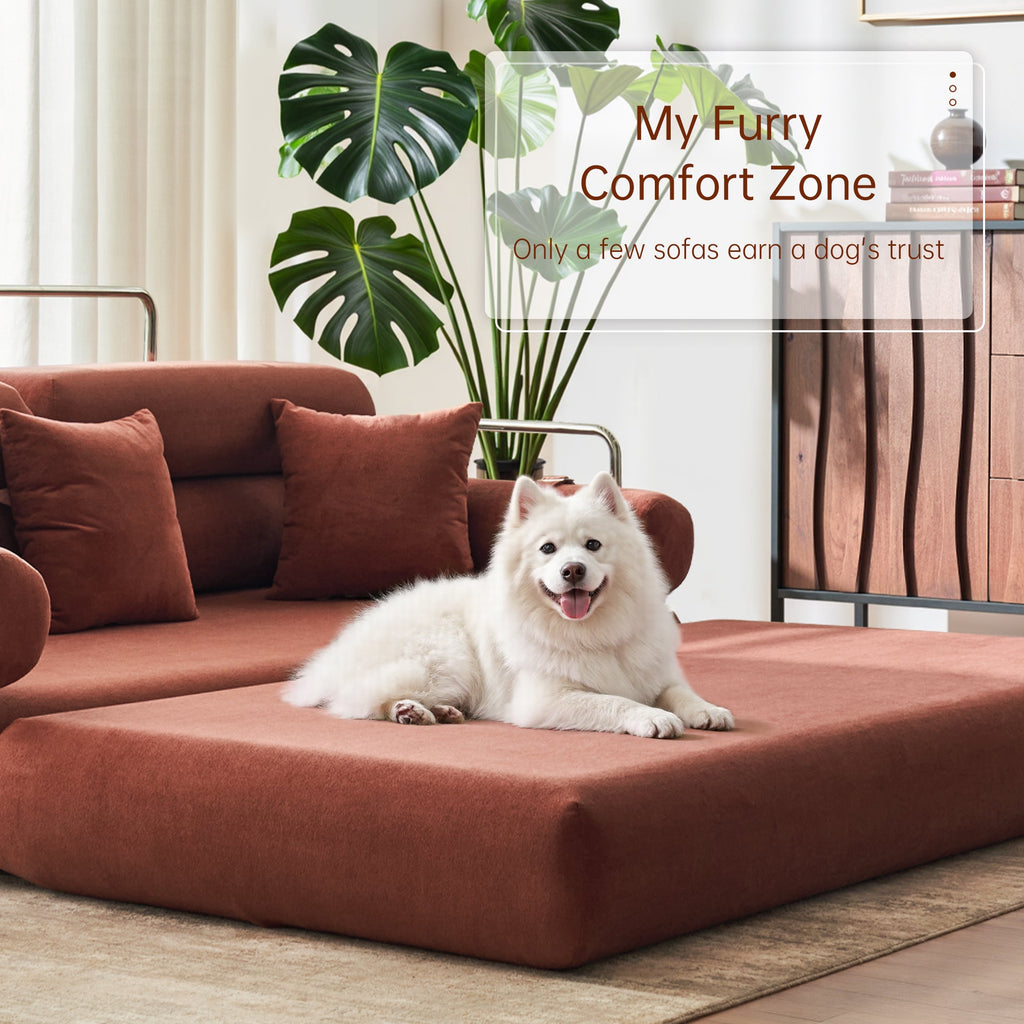 Convertible L-Shaped Sectional Sofa Bed