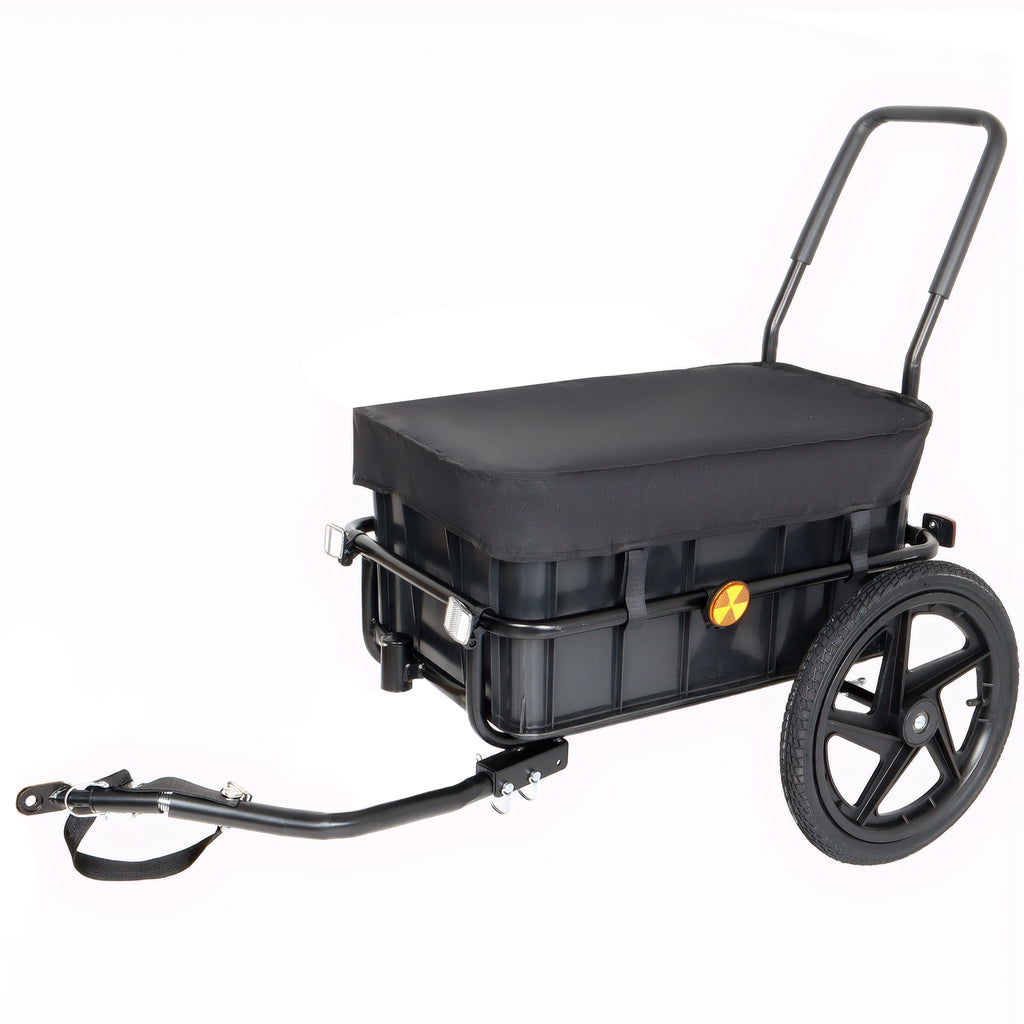 2-in-1 Bike Cargo Trailer Pushcart