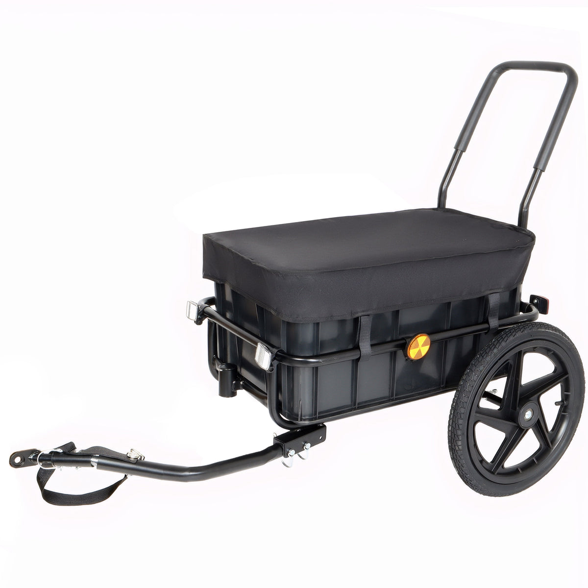 2-in-1 Bike Cargo Trailer Pushcart