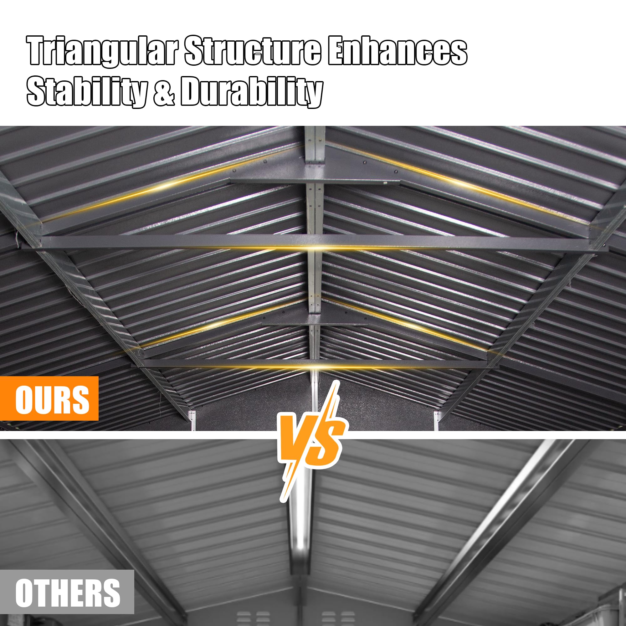 12x25FT Outdoor Metal Garage Shed