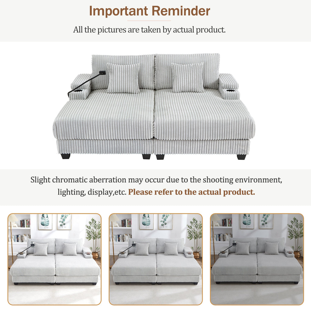 Modern Chaise Sofa 75.5" Chaise Lounge