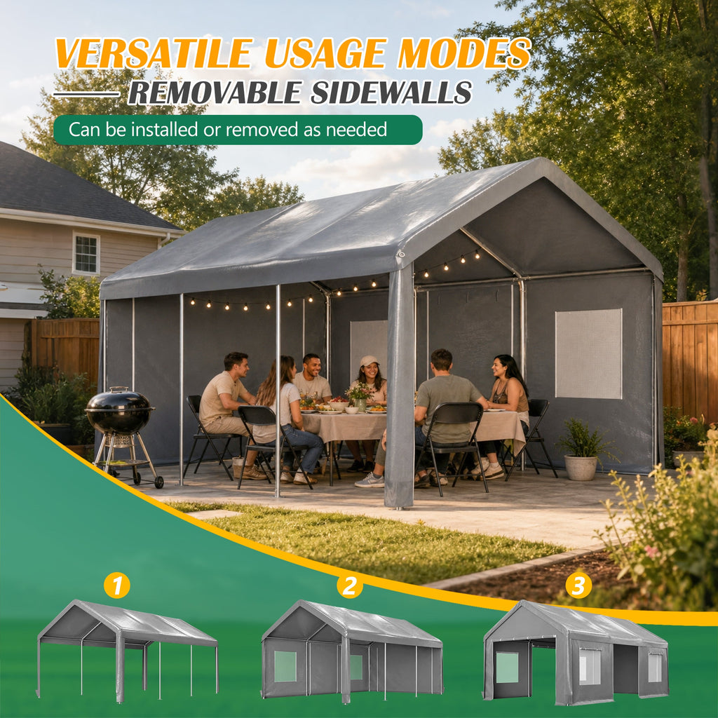 12x20 FT Heavy Duty Carport Canopy