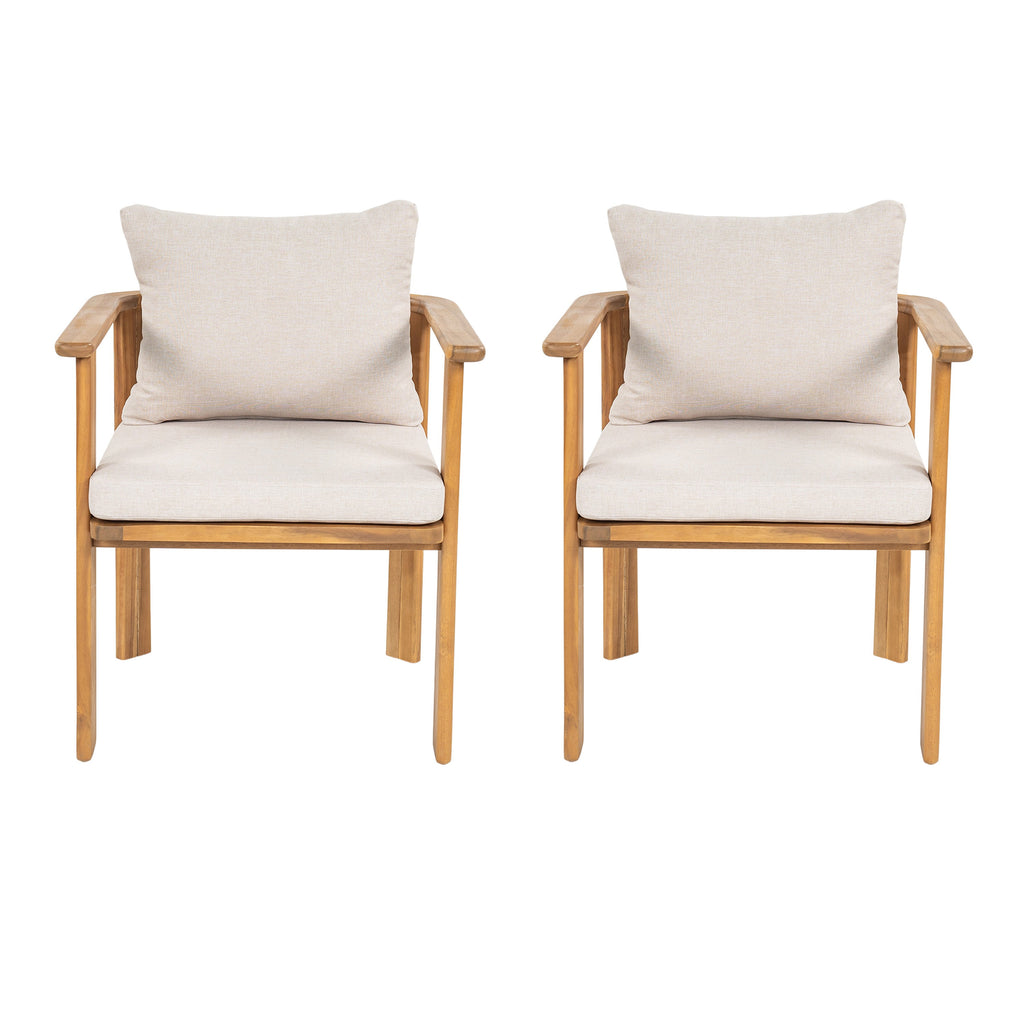 Kaja Outdoor Acacia Wood Dining Chair, Teak Finish