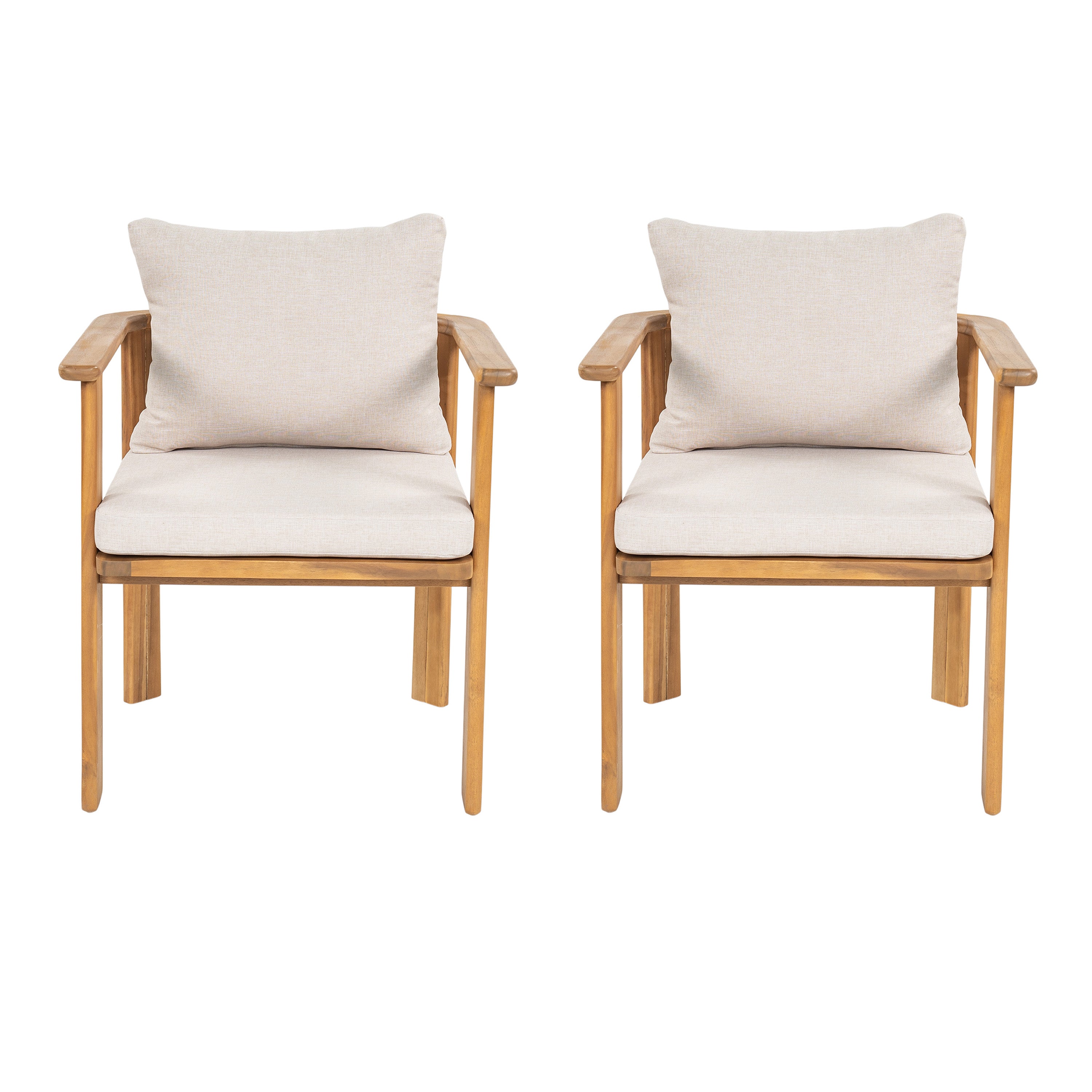 Kaja Outdoor Acacia Wood Dining Chair, Teak Finish