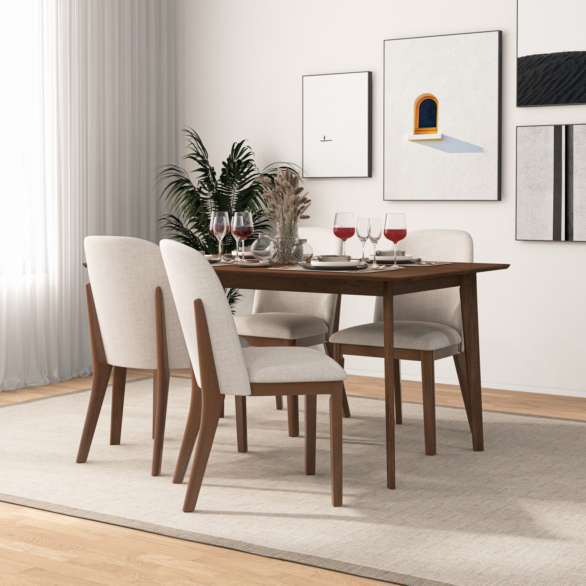 Mid-Century Modern Kaitlyn Dining Chair Set