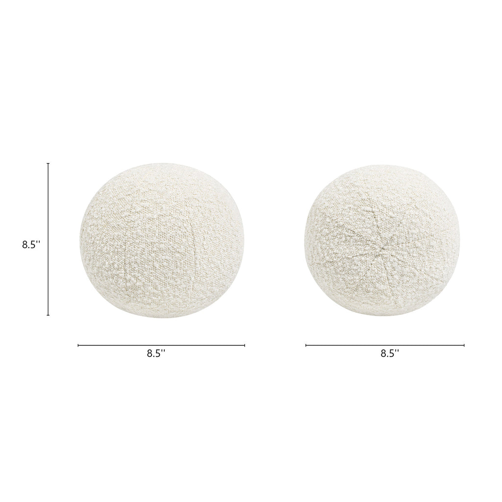 Luna 12" Round Sphere Accent Ball Throw Pillow