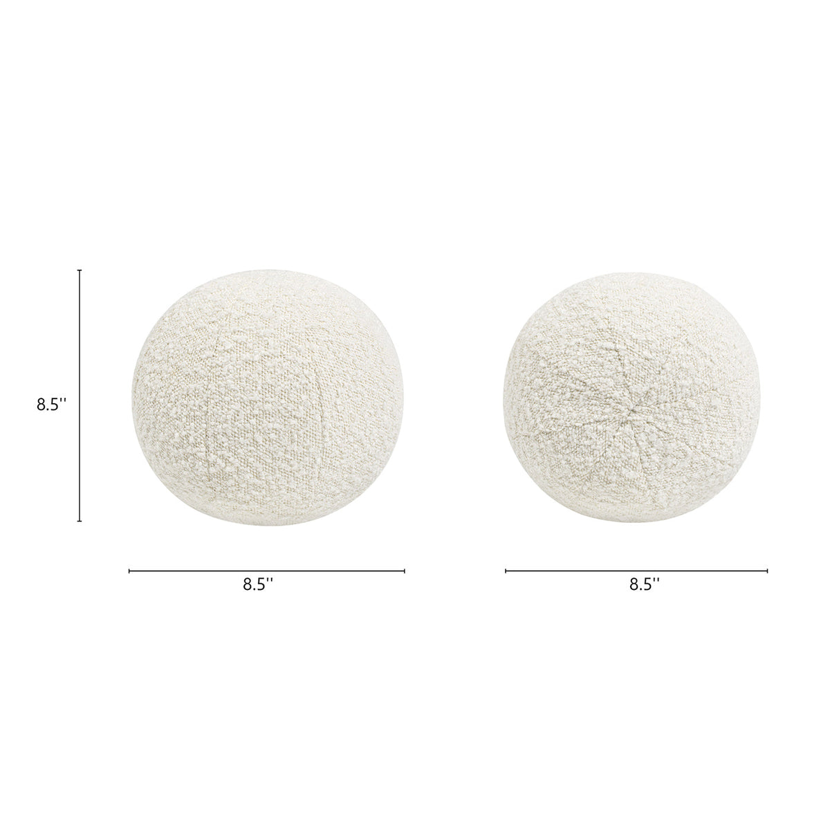 Luna 12" Round Sphere Accent Ball Throw Pillow