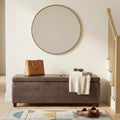 Avalon 48 Inch Wide Storage Ottoman Bench in Distressed