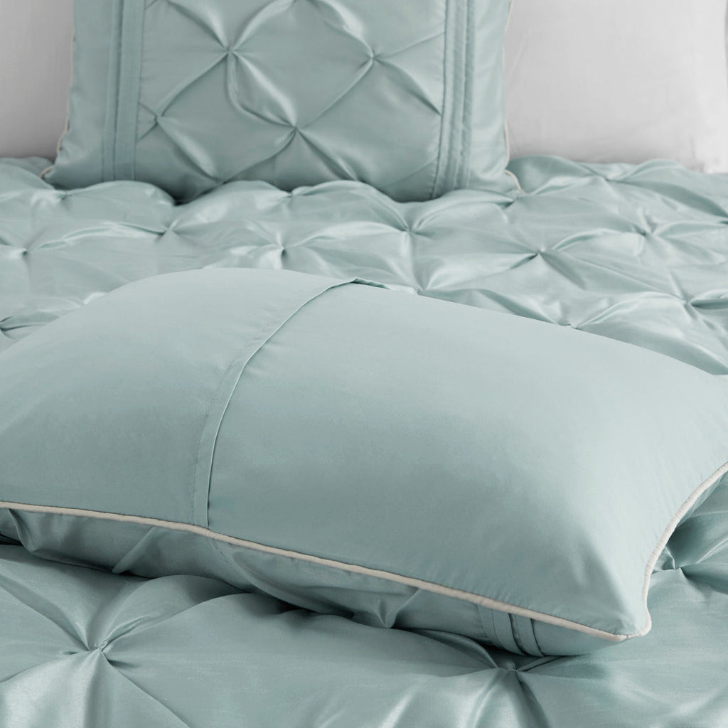7 Piece Tufted Comforter Set Seafoam Cal King