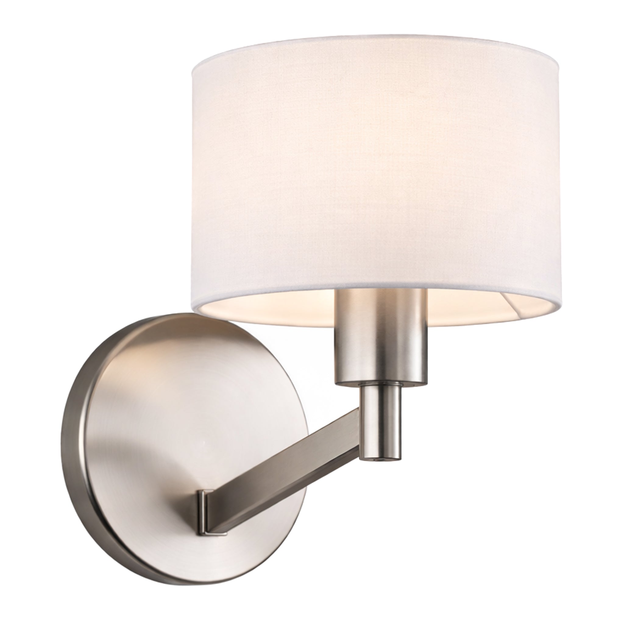 Nebula Brushed Nickel Base Wall Lamp with Rotary Switch