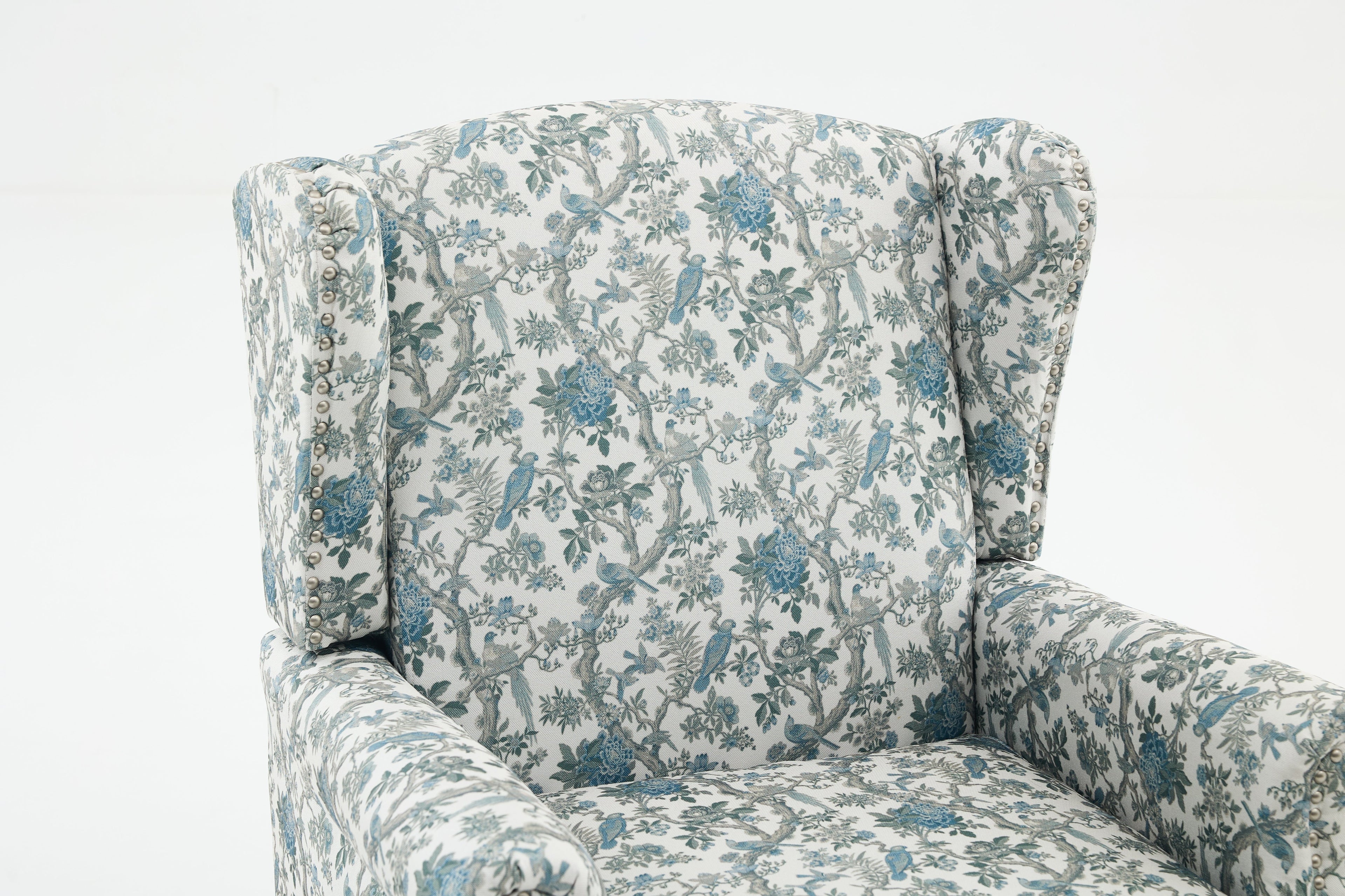 Modern Accent Chair with Retro Wood Legs