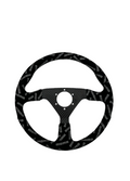 2nd Option Racing Steering Wheel Momo Track Style Black Suede Carbon Center