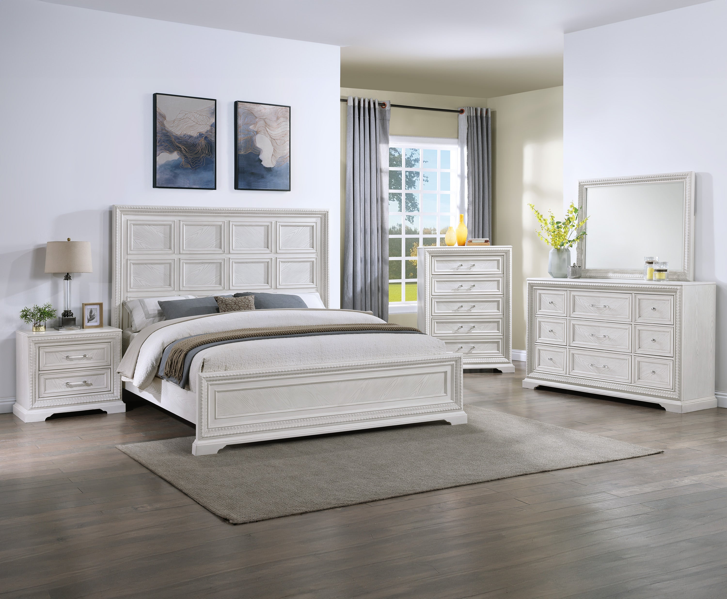 1pc Traditional 6-Drawer Storage Dresser Antique