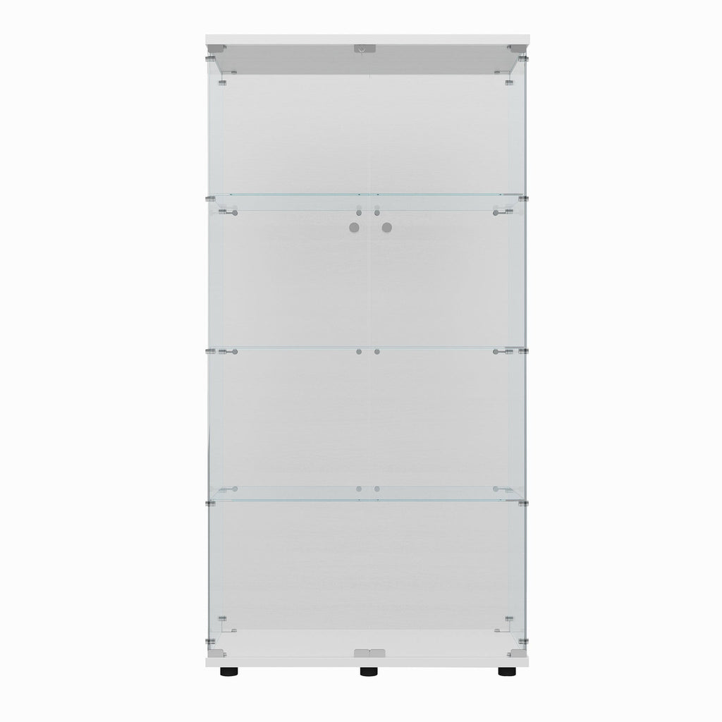 Tempered Glass Display Cabinet with Adjustable Features