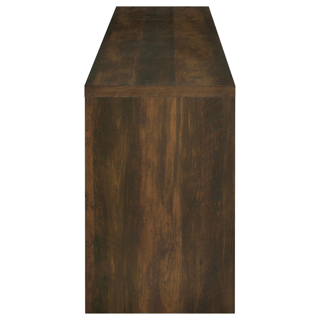 Lunetta Dark Pine 4-Door Engineered Wood TV Stand