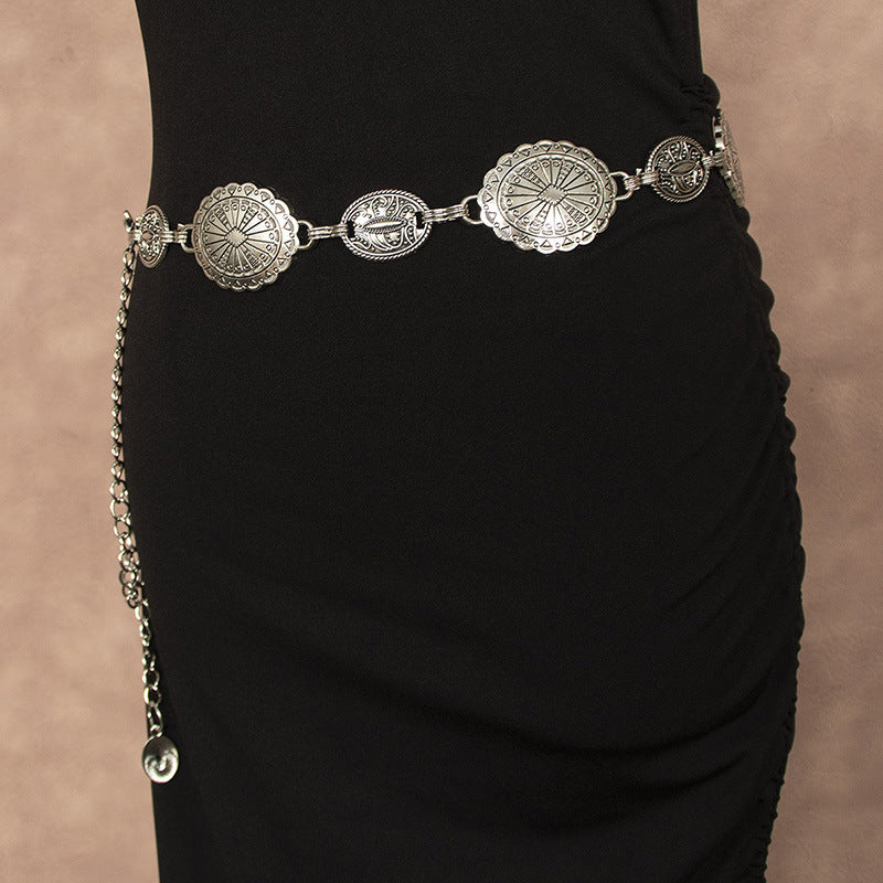 In-Stock Fast Shipping European And American Style Beach Metal Pants Chain High-End Chain Bohemian Style Waist Chain Accessory For Dresses