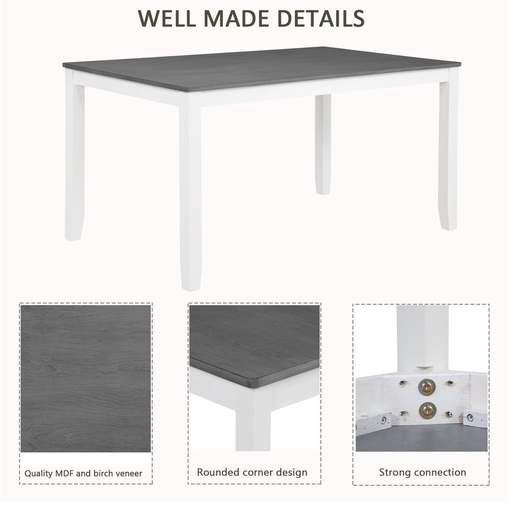 6-Piece Dining Table Set with Bench