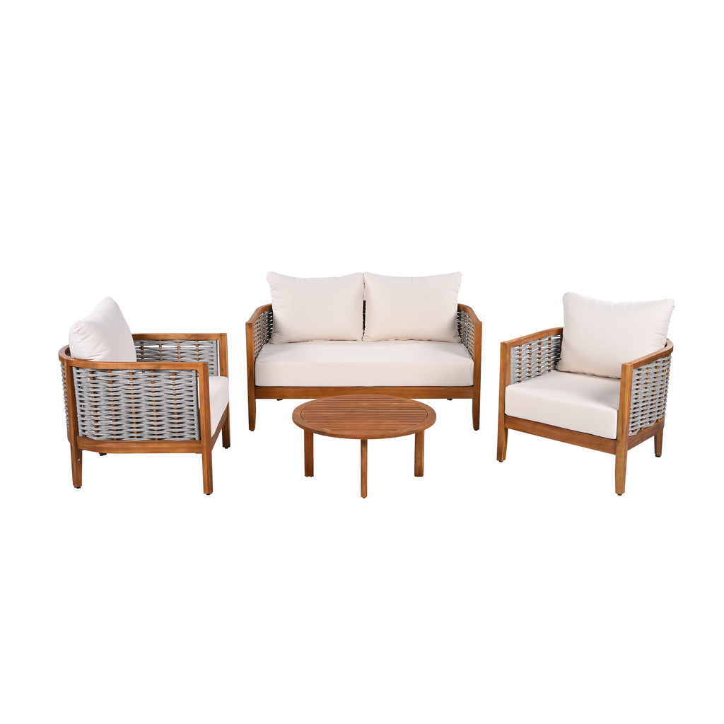 Outdoor Unique Tub Design 4-Seat Sofa Set
