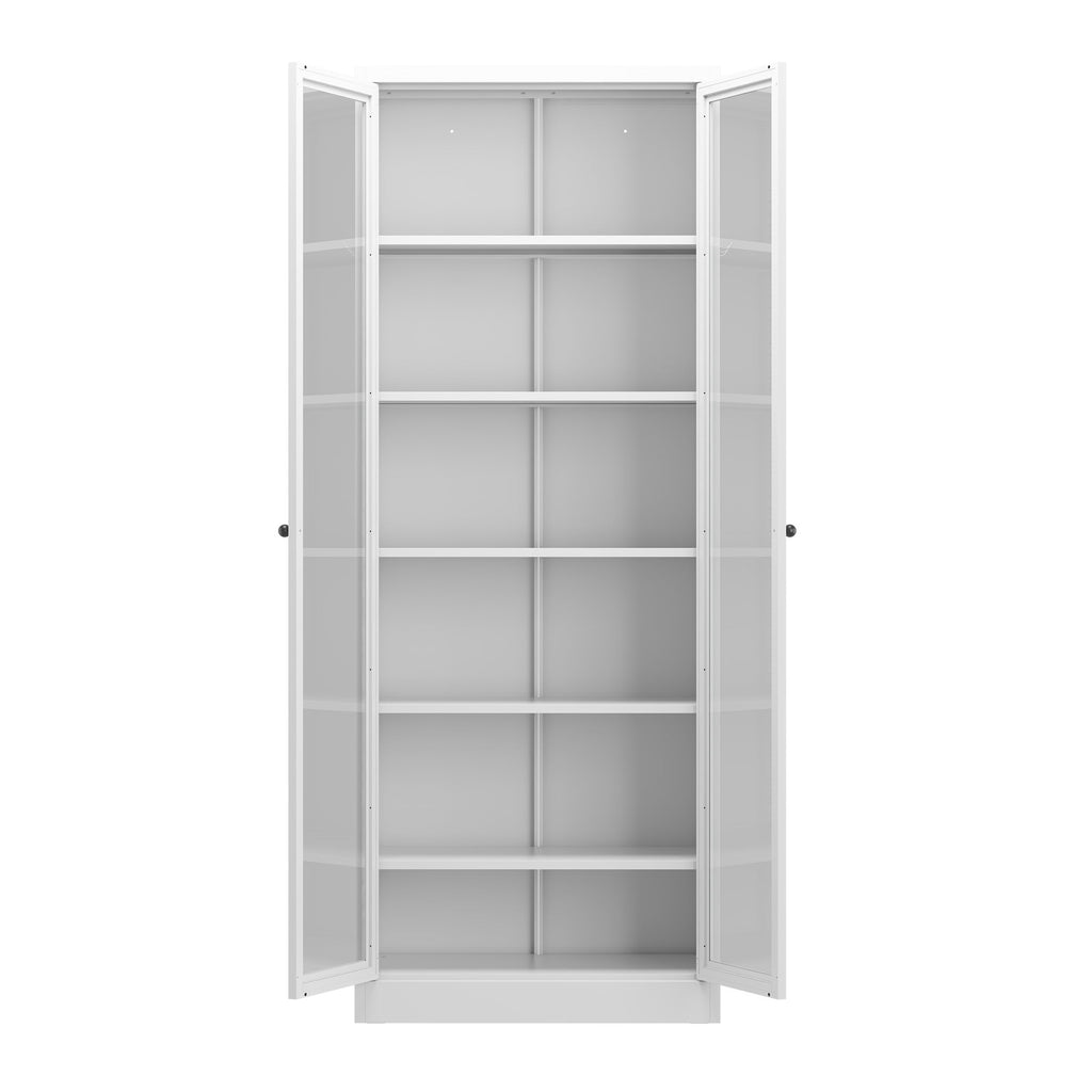 Metal Kitchen Pantry Cabinet - 72" Tall Storage with 5 Adjustable Shelves
