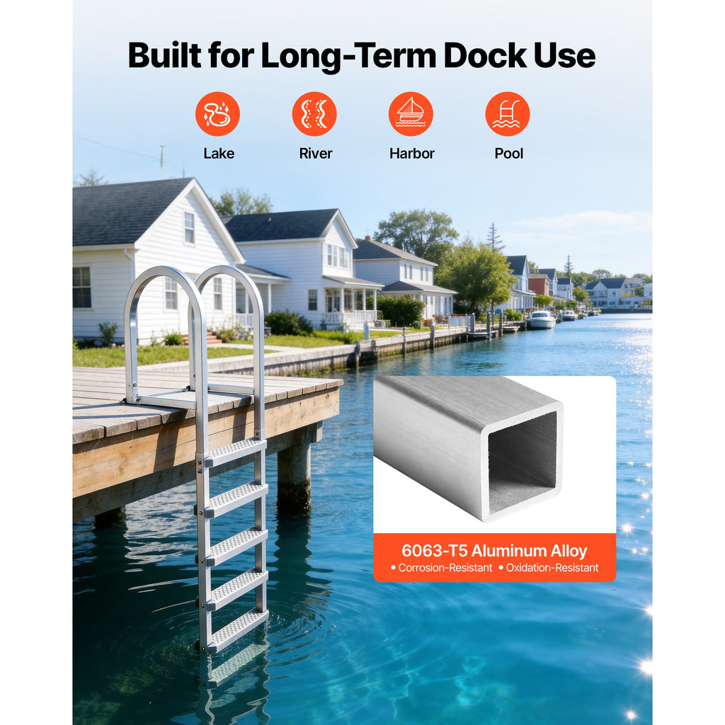 Removable Dock Ladder with 5 Steps