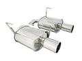 Megan Racing Axle-Back Exhaust System for 2008-2010 Subaru WRX 4-Door 2.5" Dual Mufflers, 4" Tips w/ Silencers MR-ABE-SI084D25
