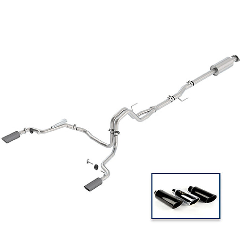 Ford Racing 15-18 F-150 5.0L Cat-Back Extreme Exhaust System Rear Exit w/ Carbon Fiber Tips M-5200-F1550DEFA