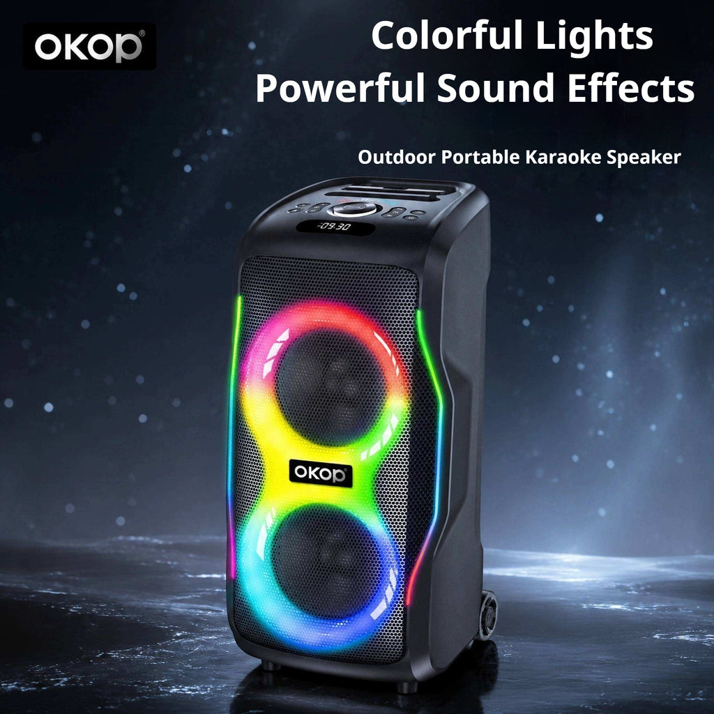 KP-8015 Best-Selling Bluetooth Speaker New High-Power 120W Outdoor Model With Dual Microphones Long Battery Life And Karaoke Functionality In Stock