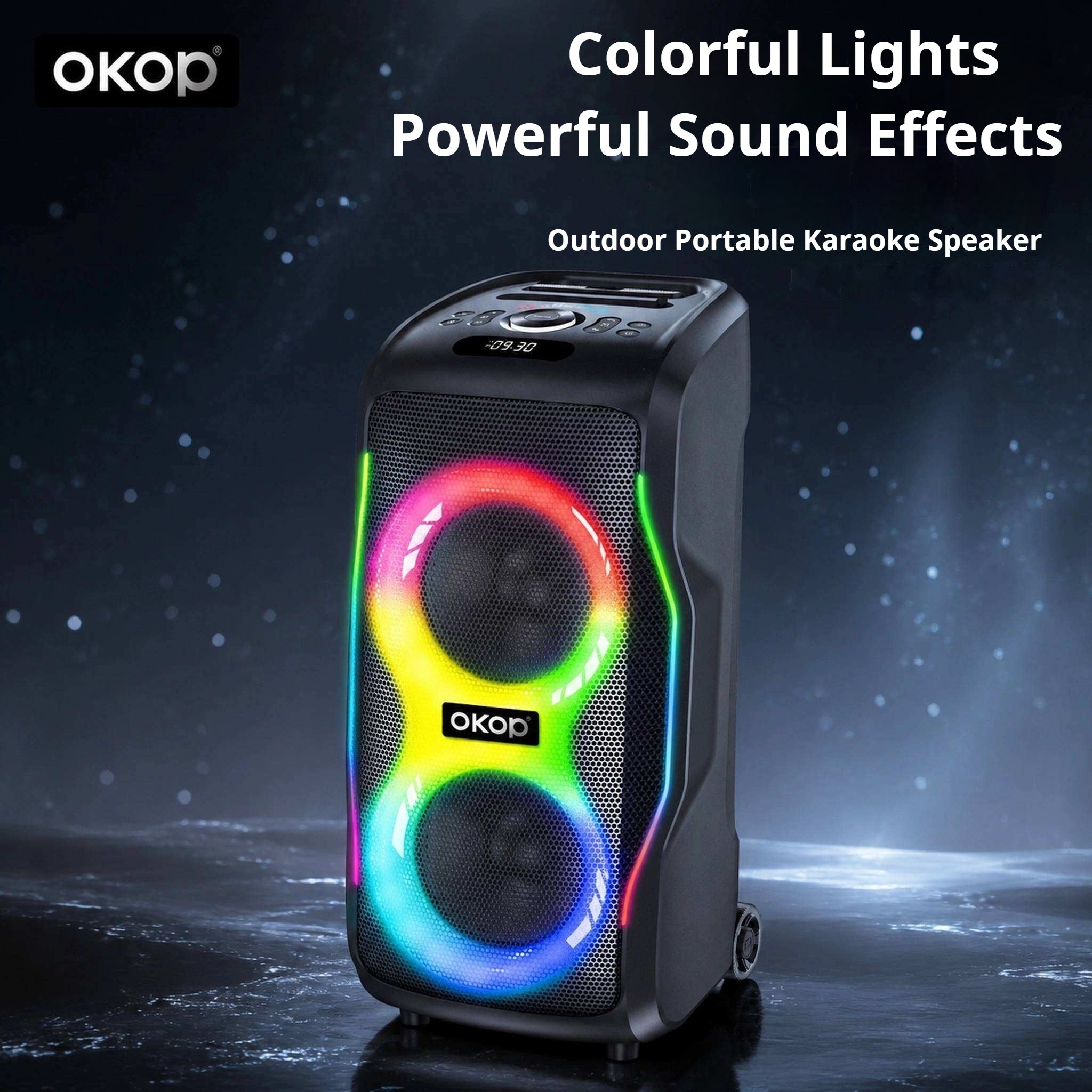 KP-8015 Best-Selling Bluetooth Speaker New High-Power 120W Outdoor Model With Dual Microphones Long Battery Life And Karaoke Functionality In Stock