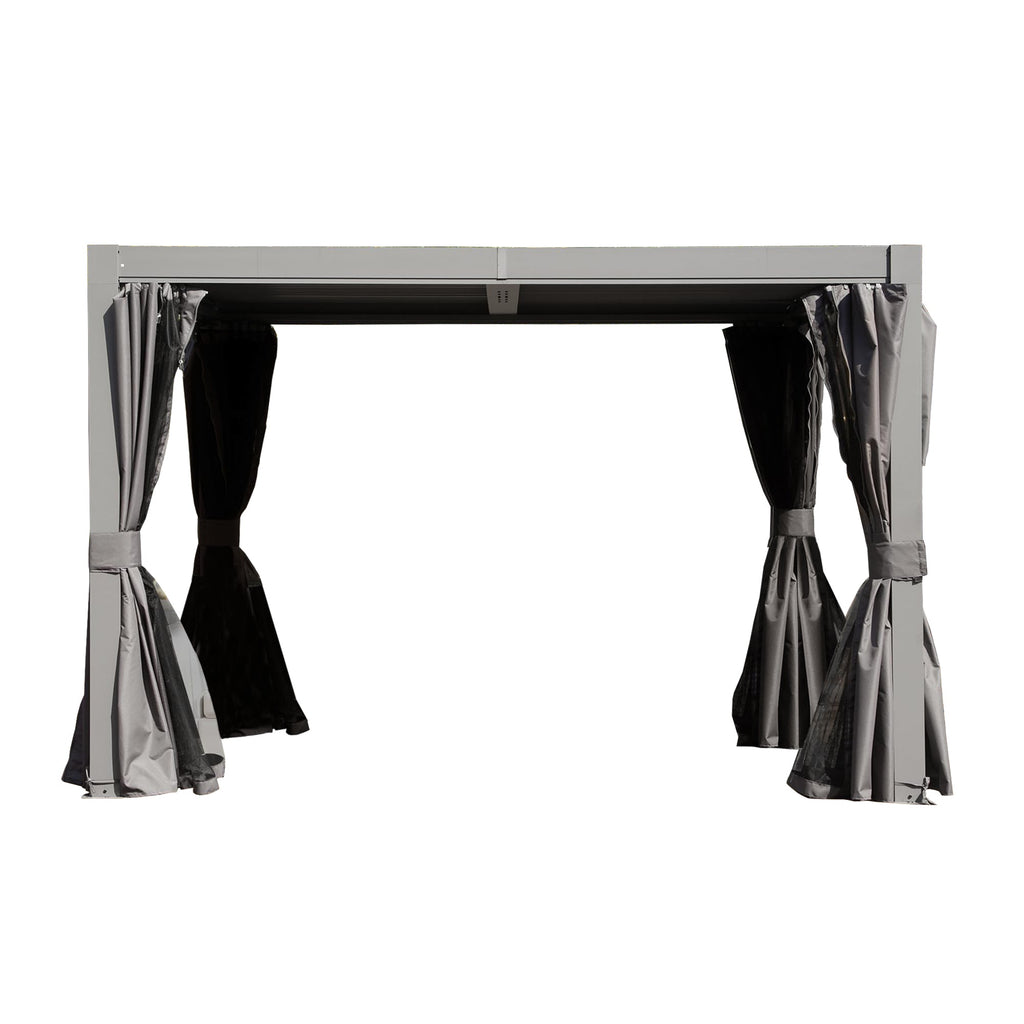 10x10 FT Outdoor Louvered Pergola with Adjustable Louvers
