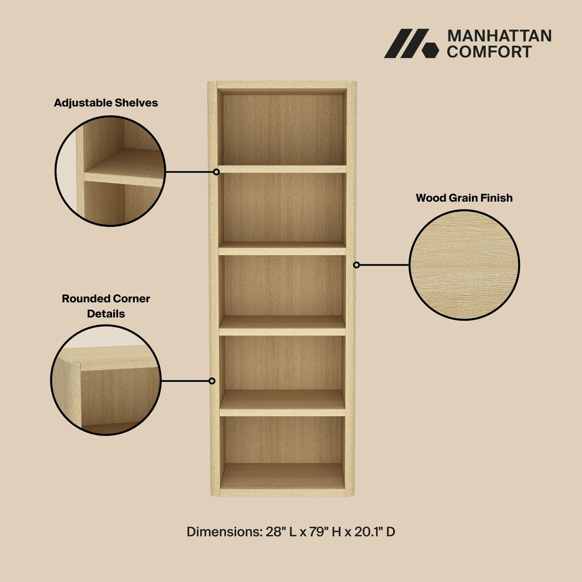 Rivington 28" Open Bookcase
