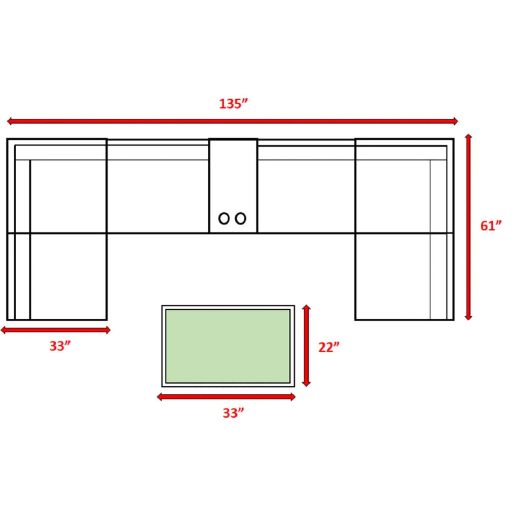 Outdoor 4-Person Sofa Seating Group – Pre-Assembled with Cushions