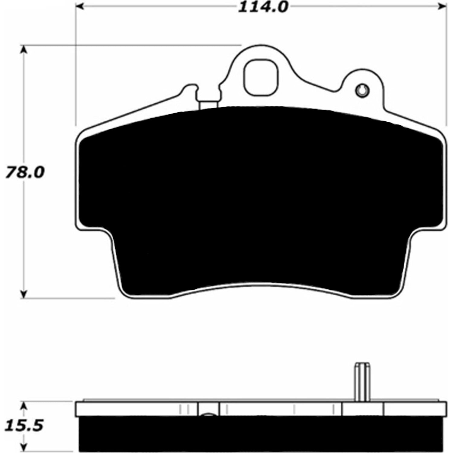 Porterfield Brake Pads for 2008 PORSCHE CAYMAN w/Iron Discs