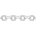 Cometic Gasket Cometic Ford 302/351W V8 Exhaust Manifold Gasket .060in HTS 1.250in X 1.480in Port 20 Pack CP5898