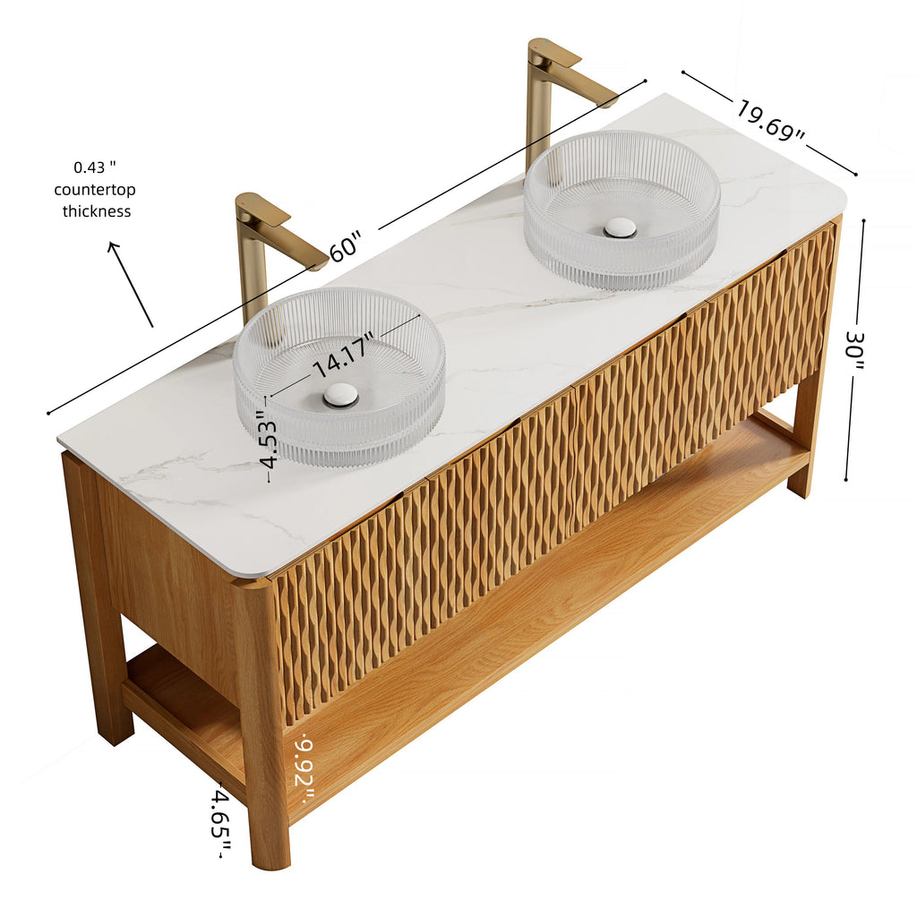 Sharma 60" Bathroom Vanity & Sinks