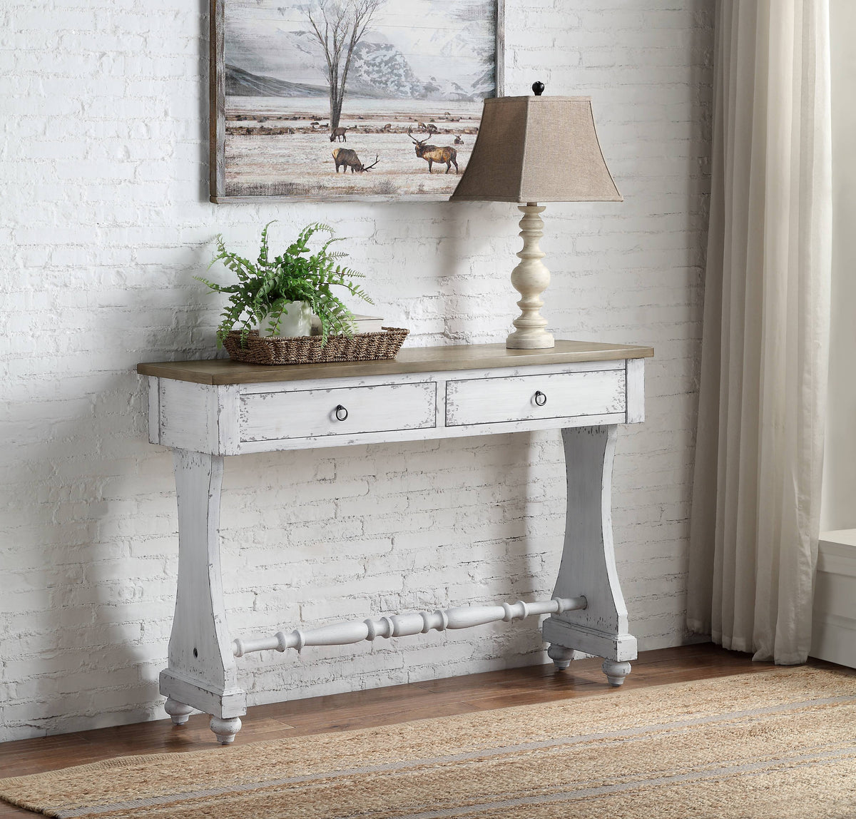 Carminda Antique Accent Table