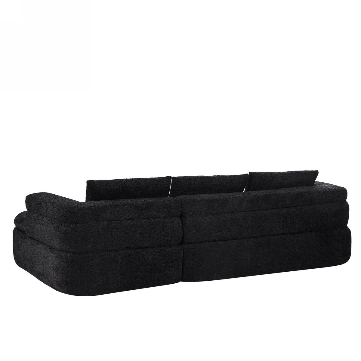 106" L-Shape Sectional Sofa - Black