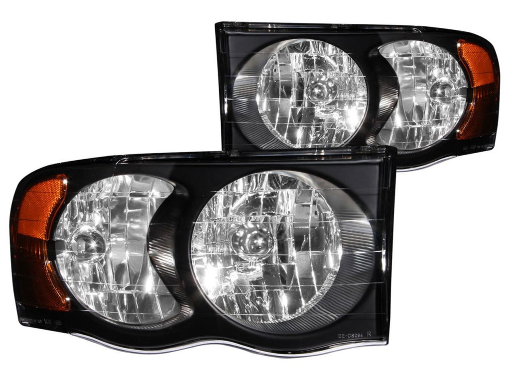 Anzo 2002-2005 Dodge Ram 1500 Crystal Headlights Black