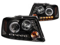 Anzo 2004-2008 Ford F-150 Projector Headlights w/ Halo and LED Black