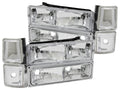 Anzo 1994-1998 Chevrolet C1500 Crystal Headlights Chrome w/ Signal and Side