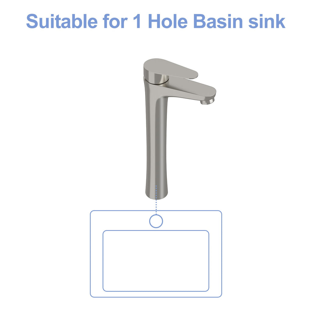 Brushed Nickel Vessel Sink Faucet