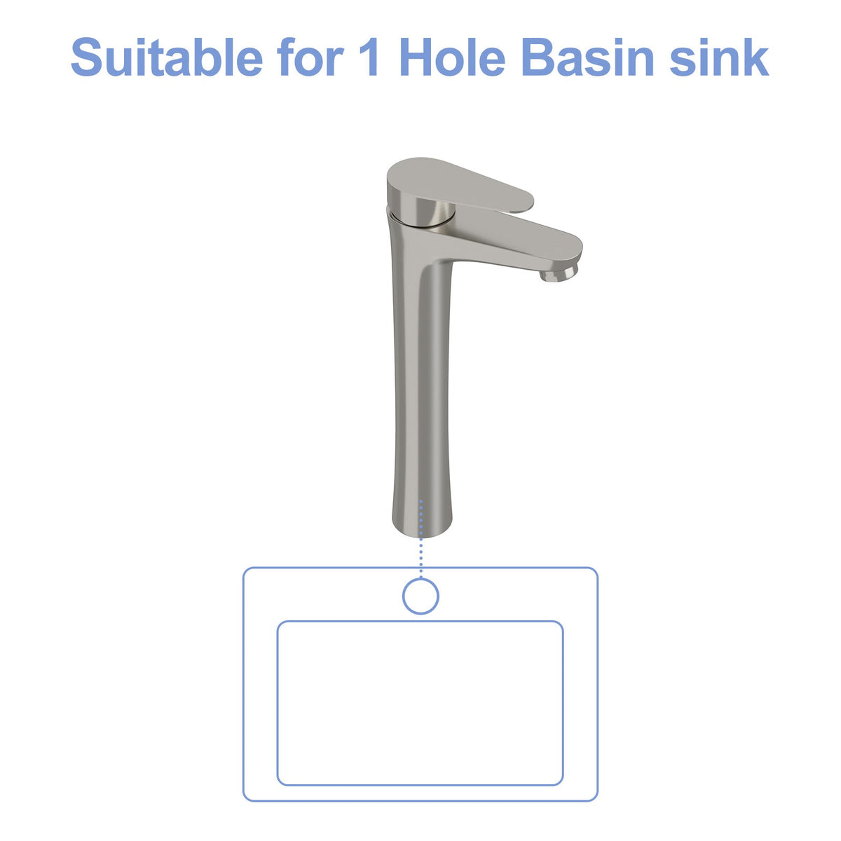 Brushed Nickel Vessel Sink Faucet