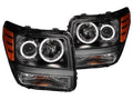 Anzo 2007-2012 Dodge Nitro Projector Headlights w/ Halo Black (CCFL)