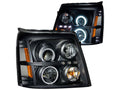 Anzo 2002-2006 Cadillac Escalade Projector Headlights w/ Halo Black (CCFL)