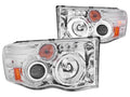 Anzo 2002-2005 Dodge Ram 1500 Projector Headlights w/ Halo Chrome (CCFL) G2