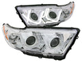 Anzo 2011-2013 Toyota Highlander Projector Headlights w/ U-Bar Chrome