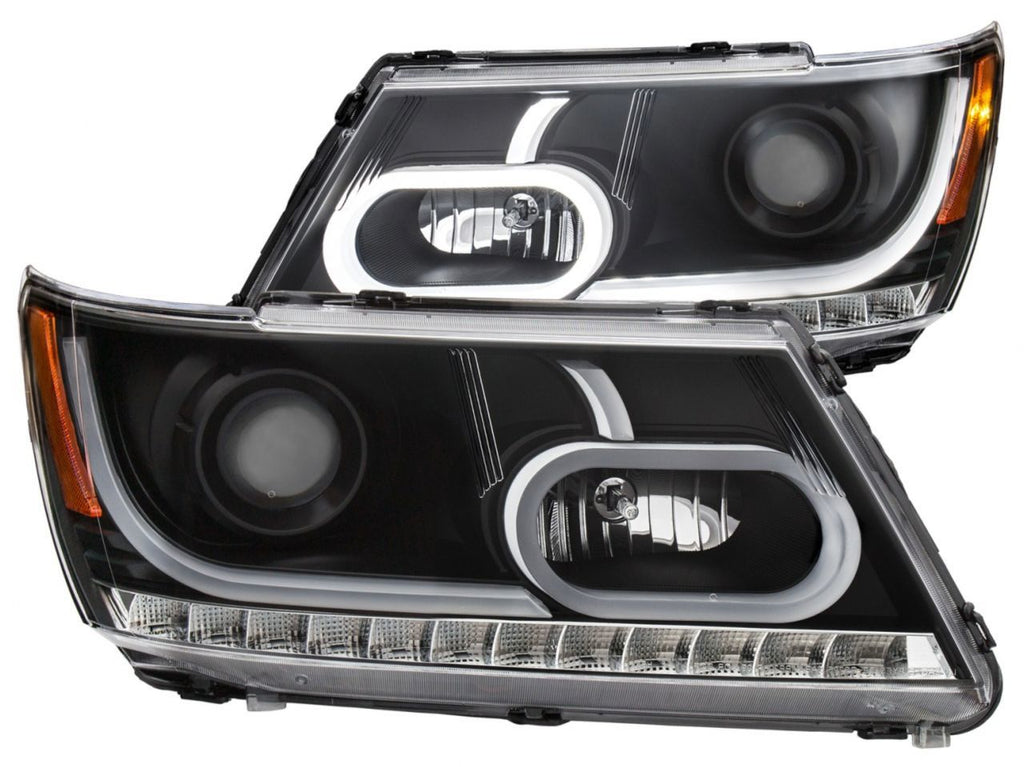 Anzo 2009-2014 Dodge Journey Projector Headlights w/Plank Style Design Blck